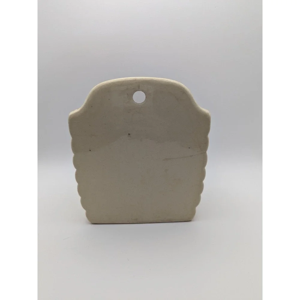 Vintage Japan Salt Cellar Box with Lid Beehive Flowers Ceramic Wall Hanging‎